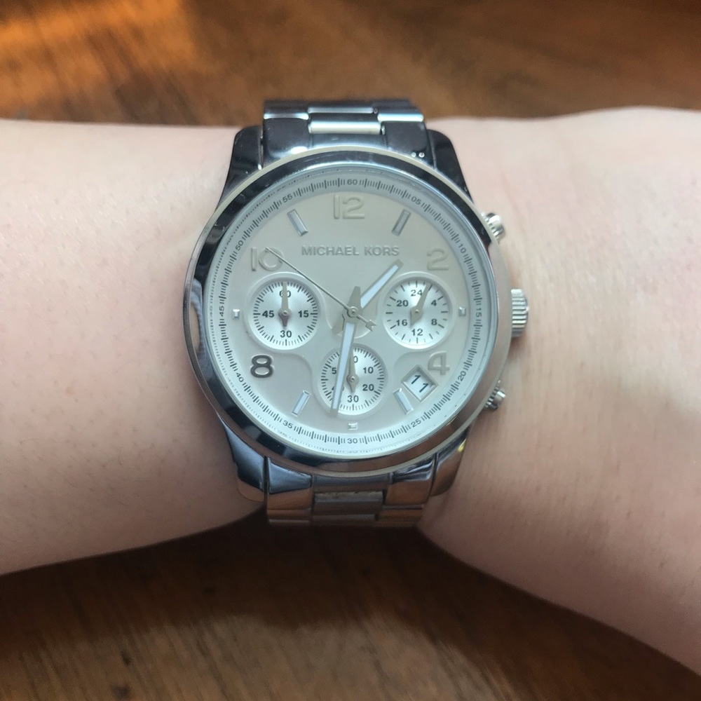 Michael Kors Silver Runway Watch